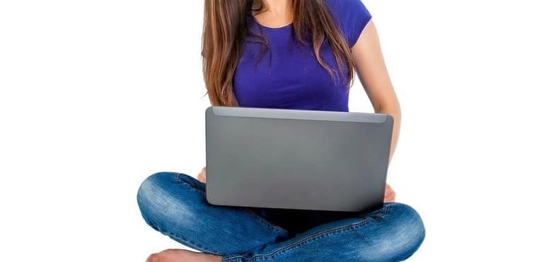woman with laptop